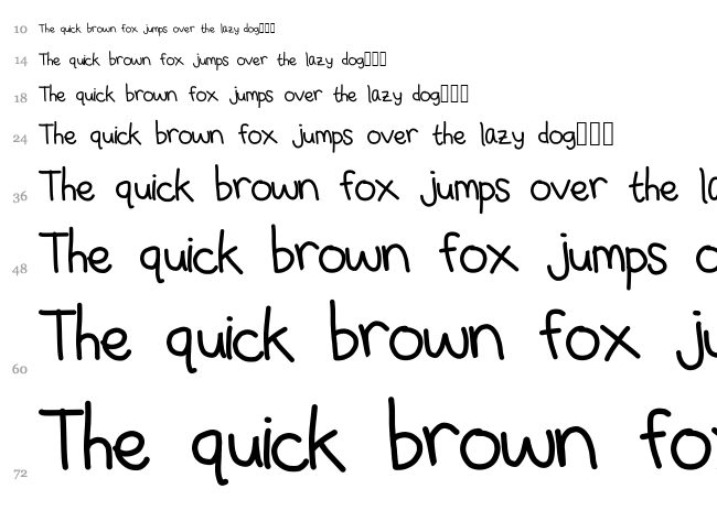 Michelle Digital Handwritten font waterfall